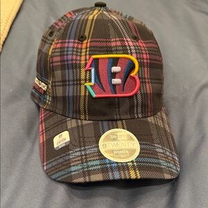 New Era Multicolor Plaid Women's CapCincinnati Bengals crucial catch cap.